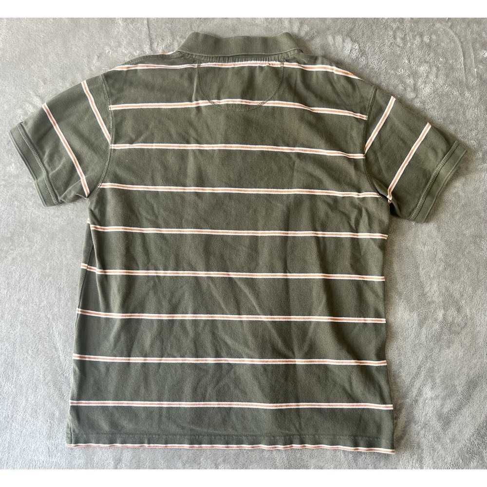 Timberland Polo Shirt Men's 2XL XXL Green Stripes Short Sleeve‎ - Picture 2 of 5